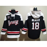Men's New Jersey Devils #18 Dawson Mercer Black White Ageless Must-Have Lace-Up Pullover Hoodie