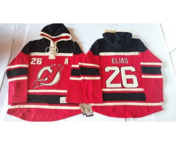 Old Time Hockey New Jersey Devils #26 Patrik Elias Red With Black Hoodie