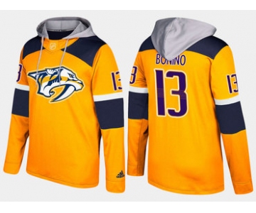 Adidas Nashville Predators 13 Nick Bonino Name And Number Yellow Hoodie