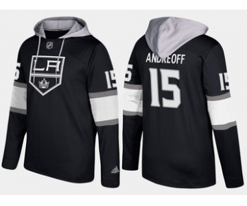 Adidas Los Angeles Kings 15 Andy Andreoff Name And Number Black Hoodie