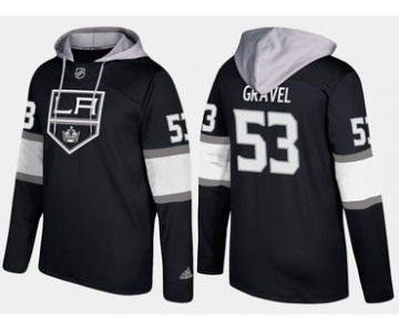 Adidas Los Angeles Kings 53 Kevin Gravel Name And Number Black Hoodie