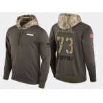 Nike Los Angeles Kings 73 Tyler Toffoli Olive Salute To Service Pullover Hoodie