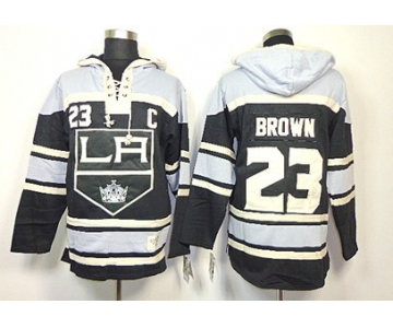 Old Time Hockey Los Angeles Kings #23 Dustin Brown Black Hoodie
