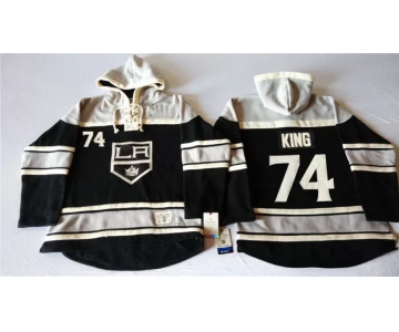 Old Time Hockey Los Angeles Kings #74 Dwight King Black Hoodie