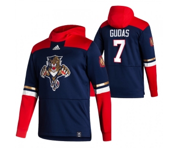 Florida Panthers #7 Radko Gudas Adidas Reverse Retro Pullover Hoodie Navy