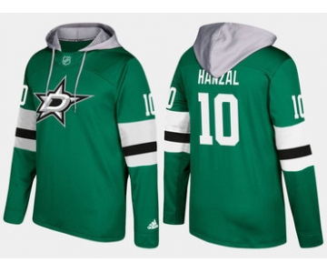 Adidas Dallas Stars 10 Martin Hanzal Name And Number Green Hoodie