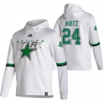 Dallas Stars #24 Roope Hintz Adidas Reverse Retro Pullover Hoodie White