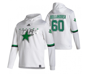 Dallas Stars #60 Ty Dellandrea Adidas Reverse Retro Pullover Hoodie White