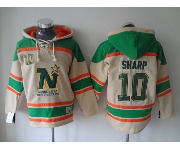 Men's Dallas Stars #10 Patrick Sharp Old Time Hockey Cream Hoodie
