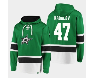 Men's Dallas Stars #47 Alexander Radulov Green Ageless Must-Have Lace-Up Pullover Hoodie
