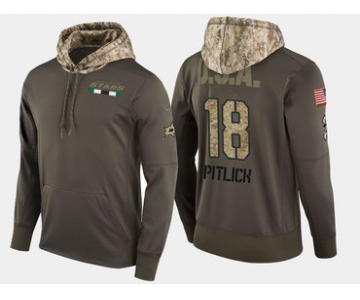 Nike Dallas Stars 18 Tyler Pitlick Olive Salute To Service Pullover Hoodie