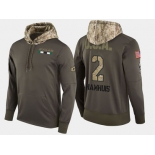 Nike Dallas Stars 2 Dan Hamhuis Olive Salute To Service Pullover Hoodie