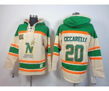 Old Time Hockey Dallas Stars #20 Dino Ciccarelli Cream Hoodie