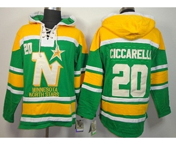 Old Time Hockey Dallas Stars #20 Dino Ciccarelli Green Hoodie