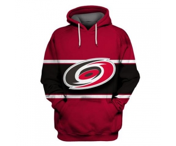 Men's Carolina Hurricanes Red All Stitched Hooded Sweatshirt
