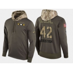 Nike Carolina Hurricanes 42 Joakim Nordstrom Olive Salute To Service Pullover Hoodie