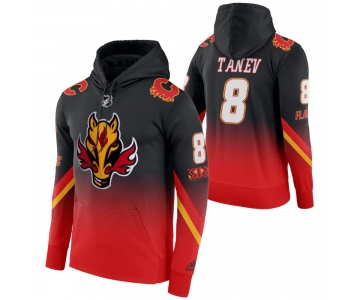 Calgary Flames #8 Christopher Tanev Adidas Reverse Retro Pullover Hoodie Black