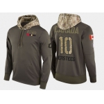 Nike Calgary Flames 10 Kris Versteeg Olive Salute To Service Pullover Hoodie