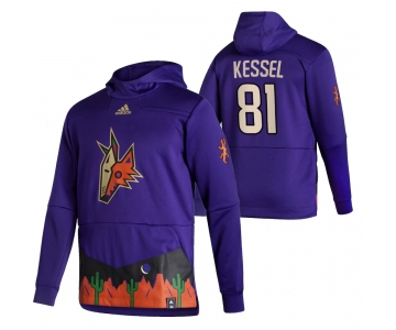 Arizona Coyotes #81 Phil Kessel Adidas Reverse Retro Pullover Hoodie Purple