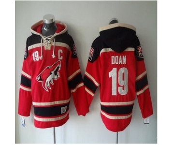 Men's Arizona Coyotes #19 Shane Doan Old Time Hockey Red Hoodie