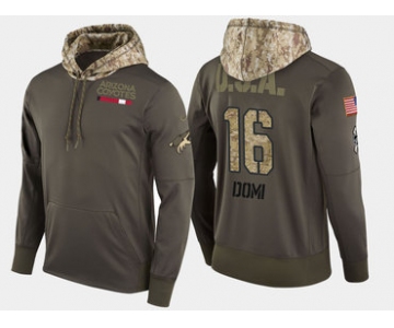 Nike Arizona Coyotes 16 Max Domi Olive Salute To Service Pullover Hoodie