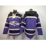 Men's Baltimore Ravens Blank Purple Hoodie
