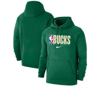 Milwaukee Bucks Nike Spotlight Practice Performance Pullover Hoodie Hunter Green