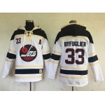 Men's Winnipeg Jets #33 Dustin Byfuglien White 2017 Winter Classic Stitched NHL Old Time Hockey Hoodie