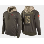 Nike Ottawa Senators 15 Zack Smith Olive Salute To Service Pullover Hoodie