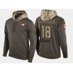 Nike Ottawa Senators 18 Ryan Dzingel Olive Salute To Service Pullover Hoodie