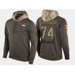 Nike Ottawa Senators 74 Mark Borowiecki Olive Salute To Service Pullover Hoodie