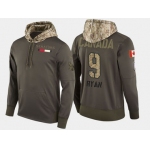 Nike Ottawa Senators 9 Bobby Ryan Olive Salute To Service Pullover Hoodie