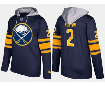 Adidas Buffalo Sabres 2 Tim Horton Retired Blue Name And Number Hoodie