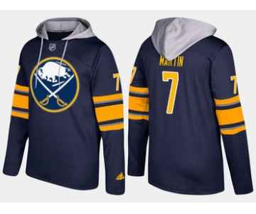 Adidas Buffalo Sabres 7 Rick Martin Retired Blue Name And Number Hoodie