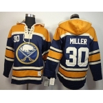 Old Time Hockey Buffalo Sabres #30 Ryan Miller Navy Blue Hoodie