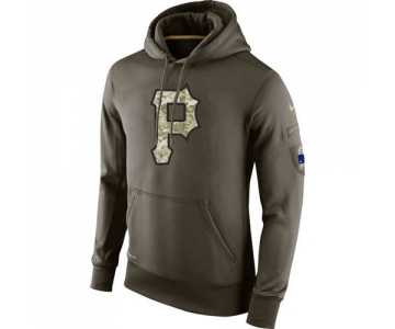Men's Pittsburgh Pirates Nike Olive Salute To Service KO Performance Hoodie