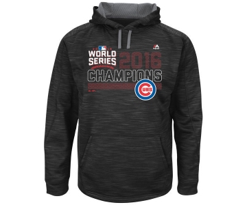 Chicago Cubs Black 2016 World Series Champions Fierce Streak Fleece Men's Pullover Hoodie