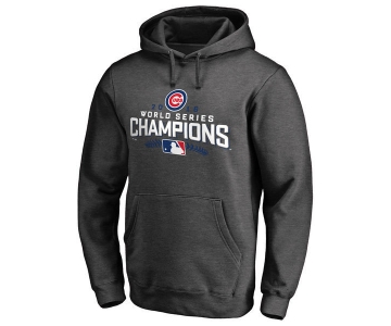 Chicago Cubs Charcoal 2016 World Series Champions Locker Room Streak Fleece Men's Pullover Hoodie