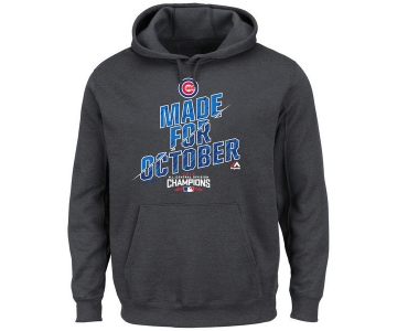 Chicago Cubs Charcoal 2016 World Series Champions Men's Hoodie2