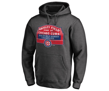 Chicago Cubs Heather Gray 2016 World Series Champions Sign Win Men's Pullover Hoodie