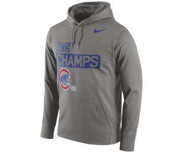 Chicago Cubs Nike Gray 2016 World Series Champions Celebration Performance Men's Hoodie
