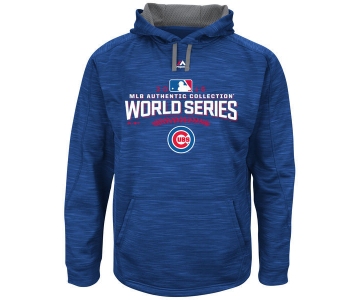Chicago Cubs Royal 2016 World Series Bound Authentic Collection On Field Participant Streak Fleece Men's Pullover Hoodie