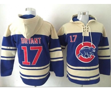 Cubs #17 Kris Bryant Blue Sawyer Hooded Sweatshirt MLB Hoodie