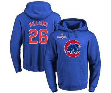 Cubs #26 Billy Williams Blue 2016 World Series Champions Primary Logo Pullover MLB Hoodie