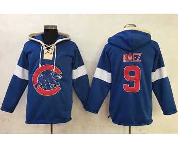 Cubs #9 Javier Baez Blue Pullover MLB Hoodie