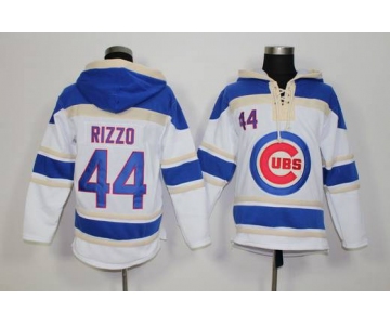 Men's Chicago Cubs #44 Anthony Rizzo White Home MLB Hoodie
