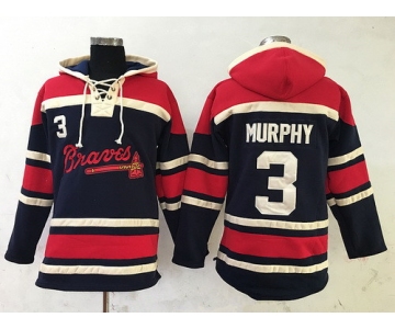 Men's Atlanta Braves #3 Dale Murphy Retired Navy Blue Stitched MLB Baseball Hoodie