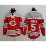 Men's Cincinnati Reds #5 Johnny Bench Retired Red Baseball MLB Hoodie