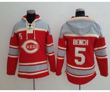 Men's Cincinnati Reds #5 Johnny Bench Retired Red Baseball MLB Hoodie