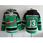 Men's St. Louis Cardinals #13 Matt Carpenter Green MLB Hoodie